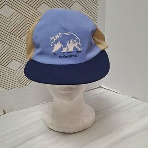 The North Face Blue and Tan Hat